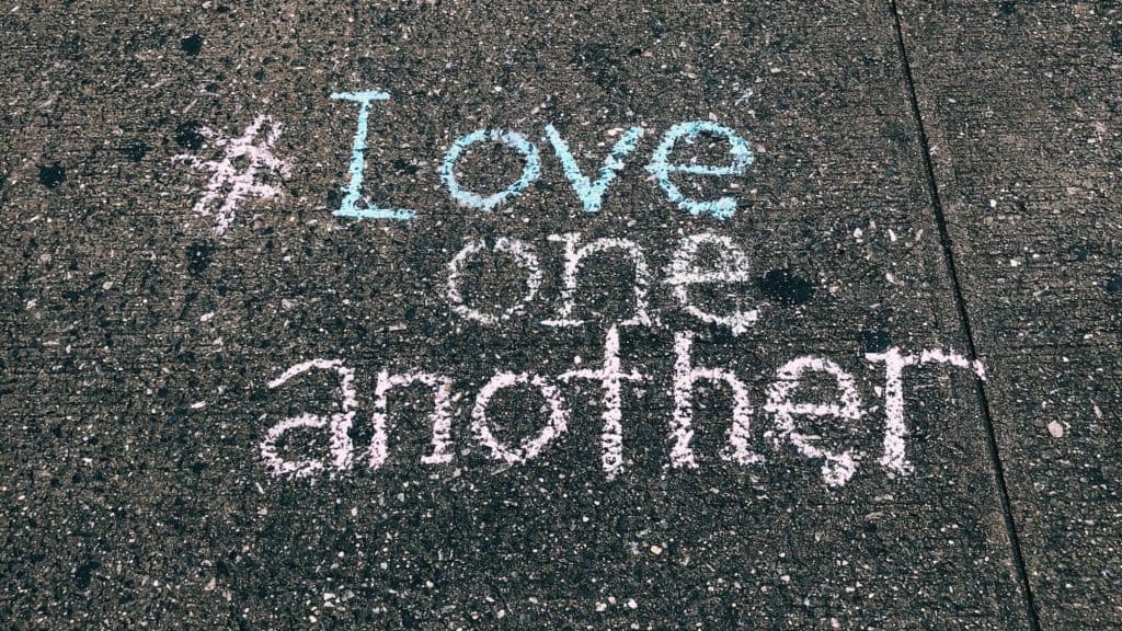 Liebes Hashtag auf der Straße